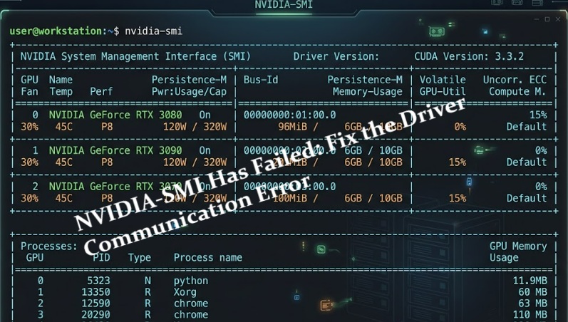 NVIDIA-SMI Has Failed: Fix the Driver Communication Error